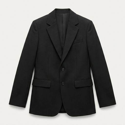 Black Wool Hopsack Blazer by Alto Milan