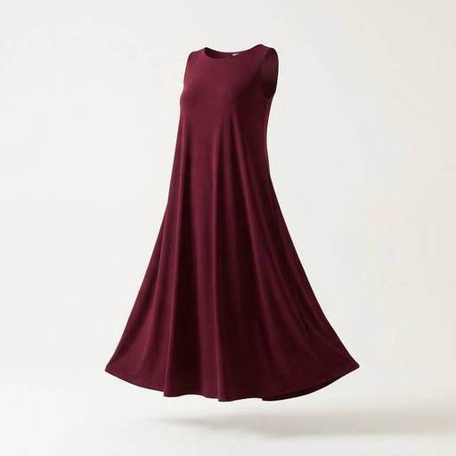 Burgundy Slip Midi Dress by Maison Ivo