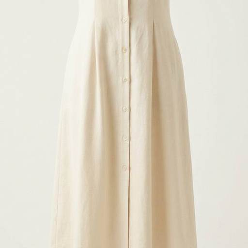 Cream Linen Wrap Dress by Maison Ivo