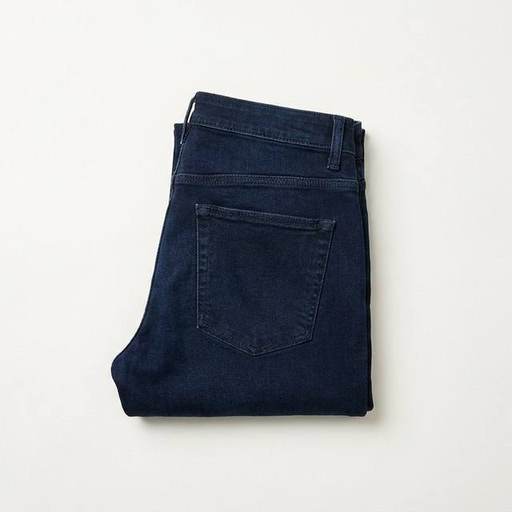 Navy Cropped Wide Jeans by Kestrel