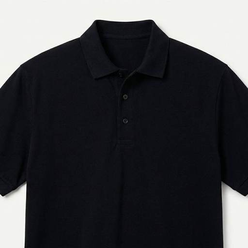 Black Pique Cotton Polo by Norse Line