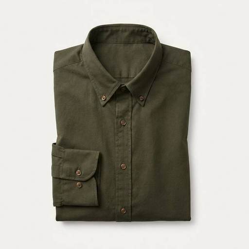 Olive Cotton Overshirt by Kestrel