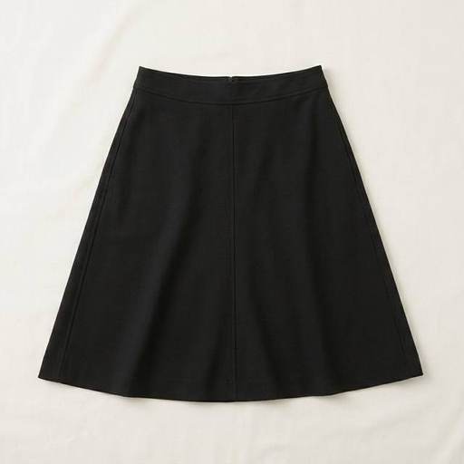 Black Pleated Twill Skirt by Cape Row